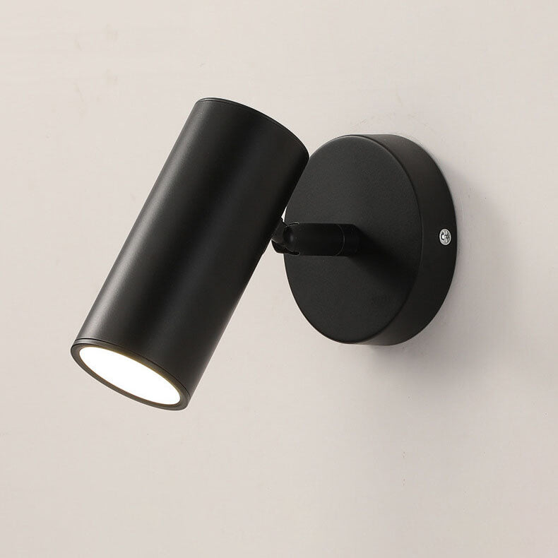 Modern Simplicity Plated Cylindrical Spotlight Wall Sconce