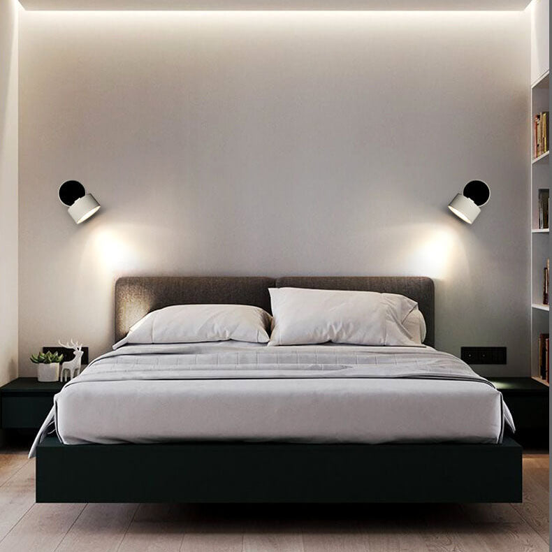 Modern Minimalist Round Aluminium Rotatable Folding Wall Sconce