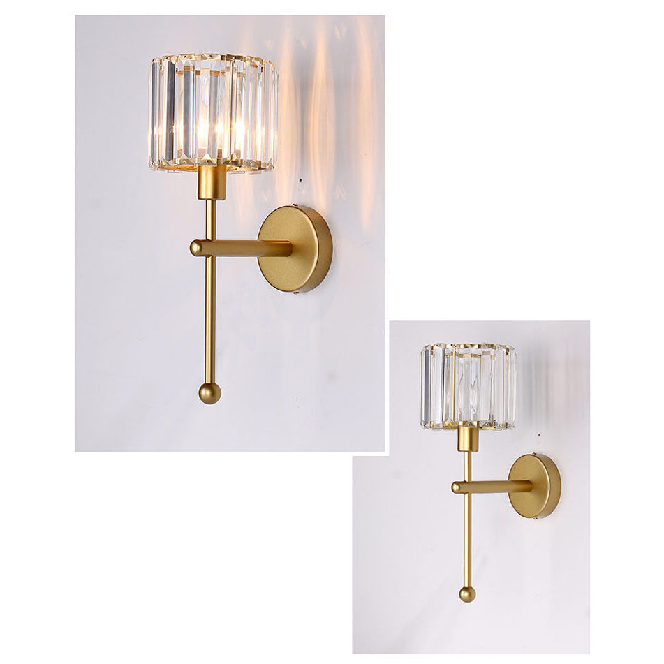 Traditional Vintage Iron Glass Round Bird Wall Sconce