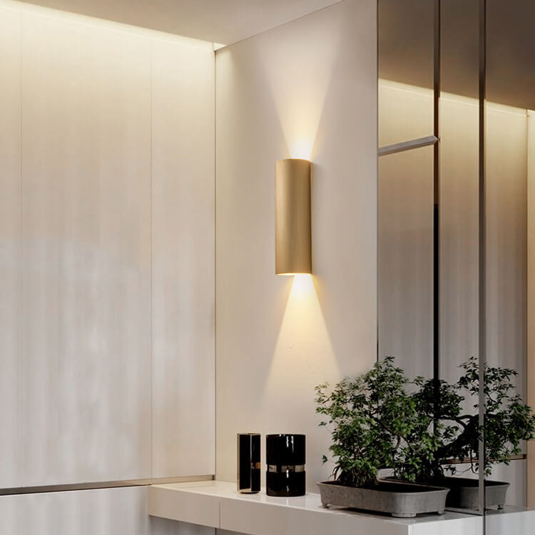 Modern Minimalist Aluminum Cylindrical LED Wall Sconce