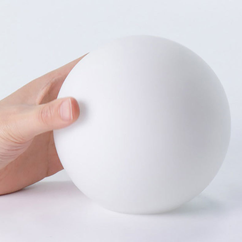 Scandinavian Orb Glass Wood Base 1-Light Table Lamp