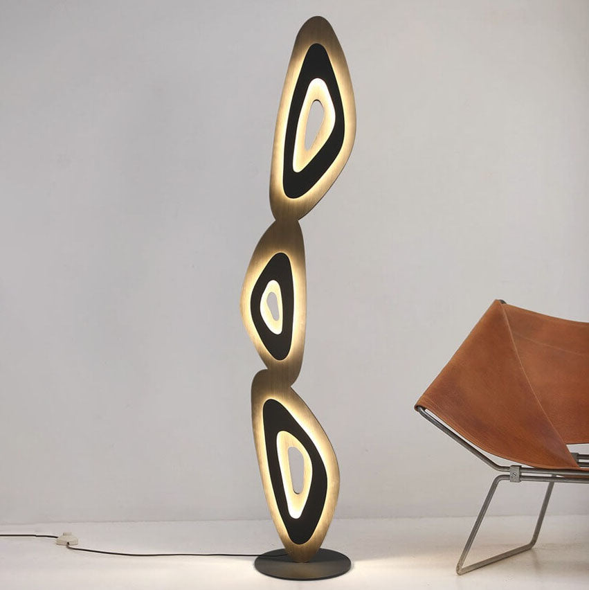 Modern Minimalist Black 3-Light Floor Lamp