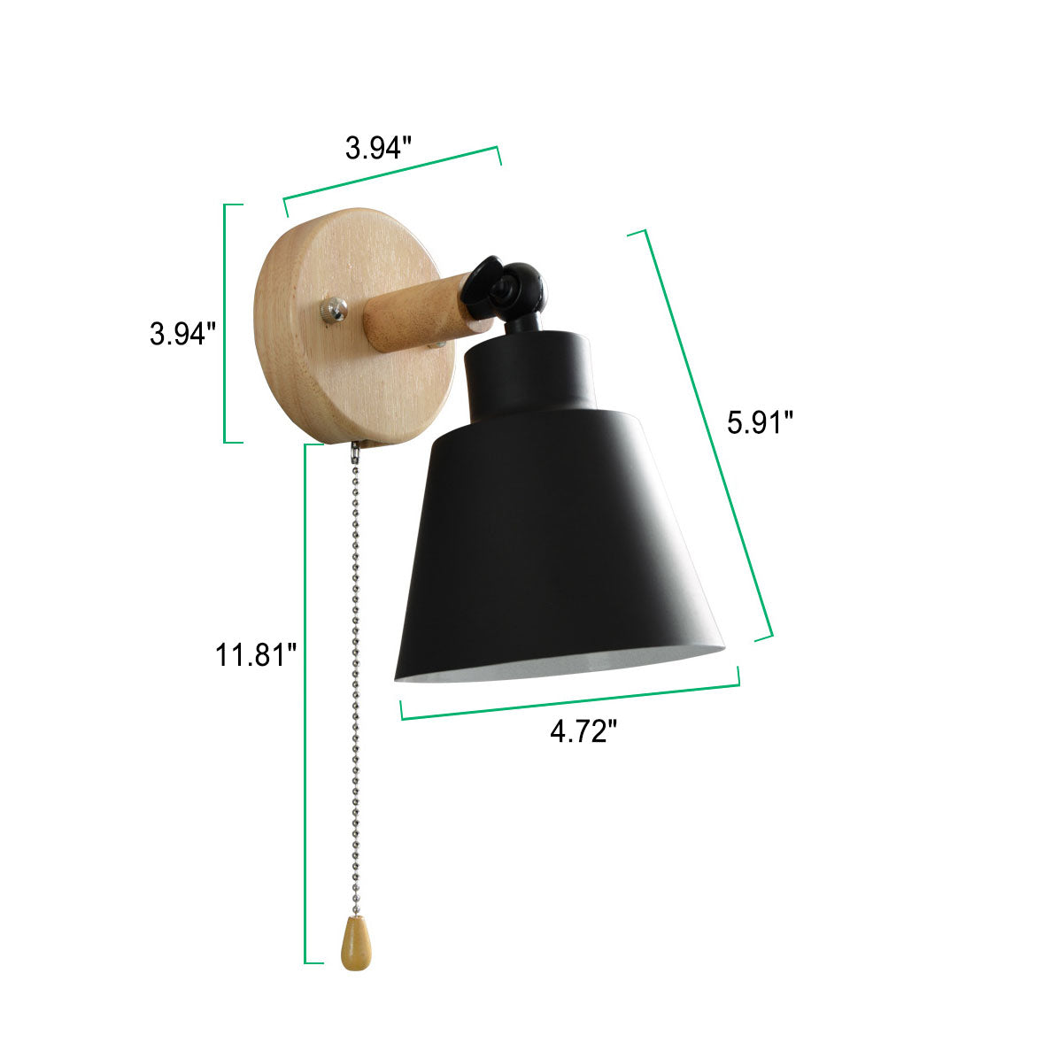 Nordic Minimalist Macaron Solid Color Rotatable Wall Sconce