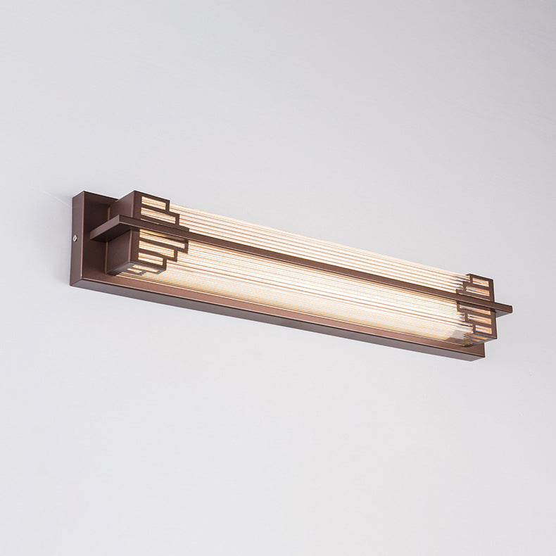 Traditional Chinese Stainless Steel Glass LED Wall Light