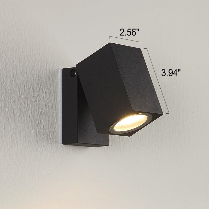 Modern Waterproof Square Spotlight Outdoor Wall Sconce