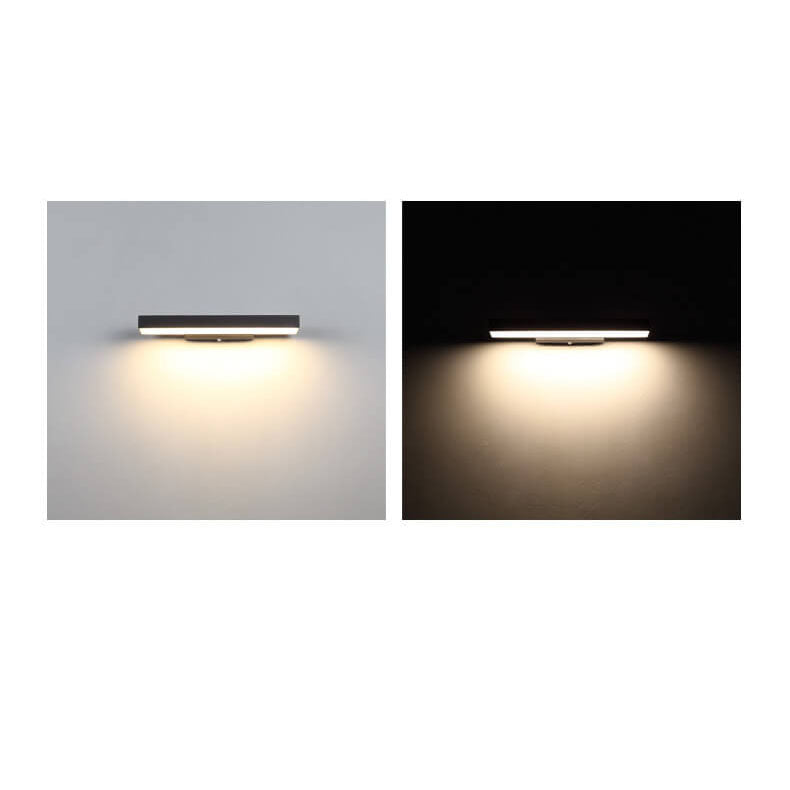 Modern Minimalist Rectangular Flat LED Sensor Wall Sconce