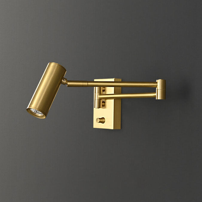 Nordic Luxury Copper Rotatable LED Reading Wall Sconce
