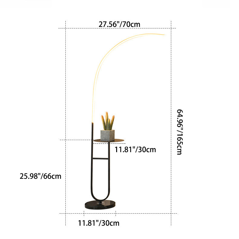 Modern White Arc Floor Lamp