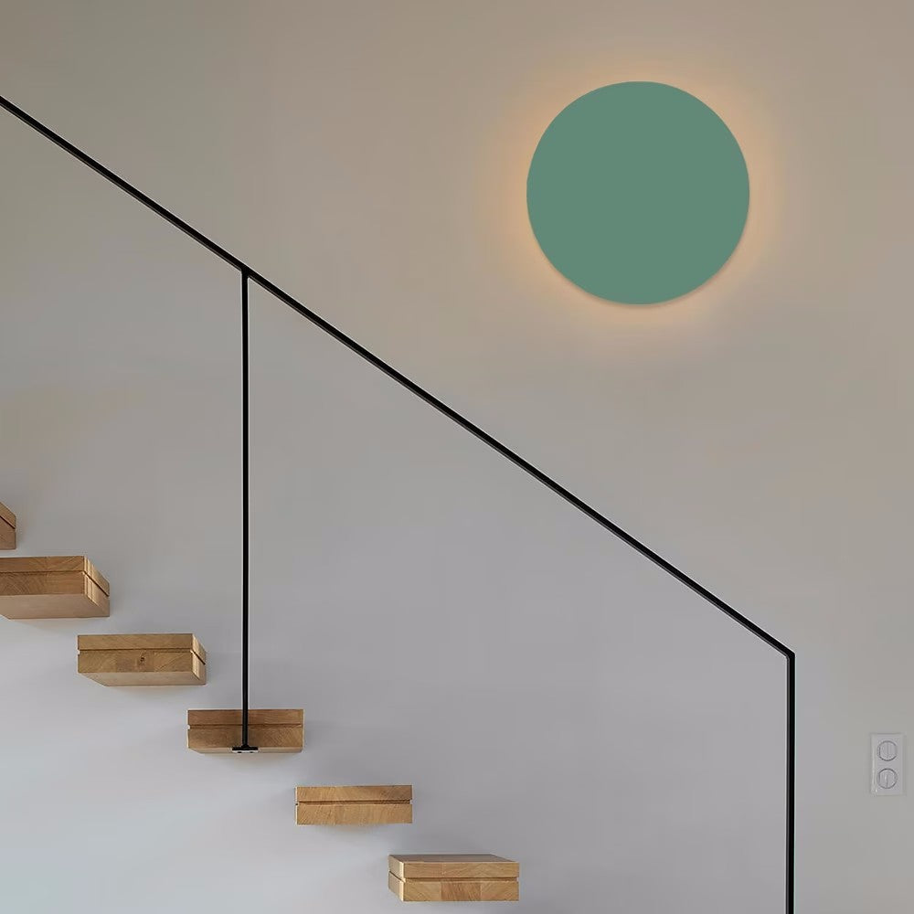 Modern Minimalist Colorful Round Iron LED Wall Sconce