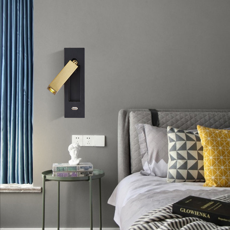 Modern Minimalist Rectangular Recessed Aluminum LED Wall Sconce