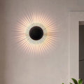 Modern Minimalist Aluminum Round Sunflower LED Wall Sconce