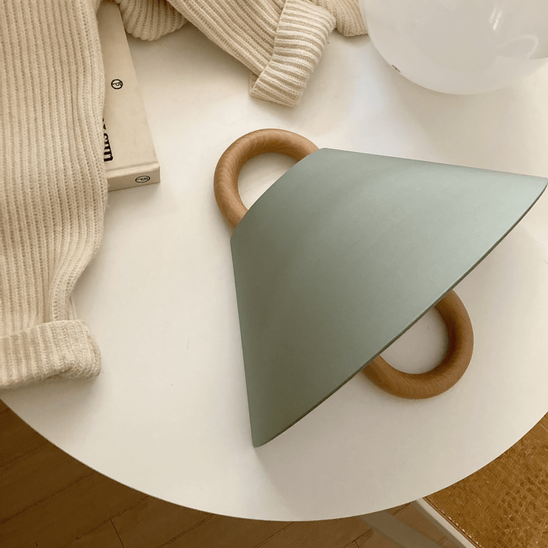 Modern Solid Wood Pleated Semi-Circle Wall Sconce