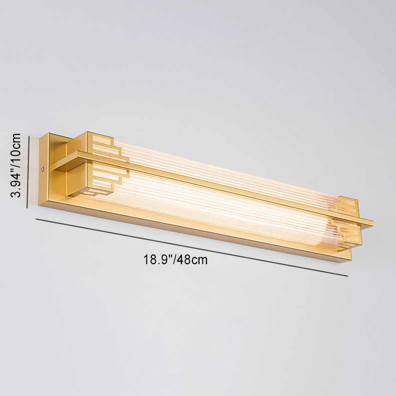 Traditional Chinese Stainless Steel Glass LED Wall Light
