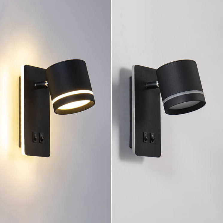 Contemporary Nordic Iron Square Spotlight Wall Sconce