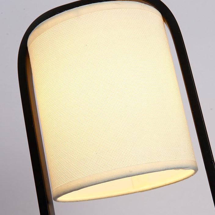 Contemporary Black 2-Light Floor Lamp