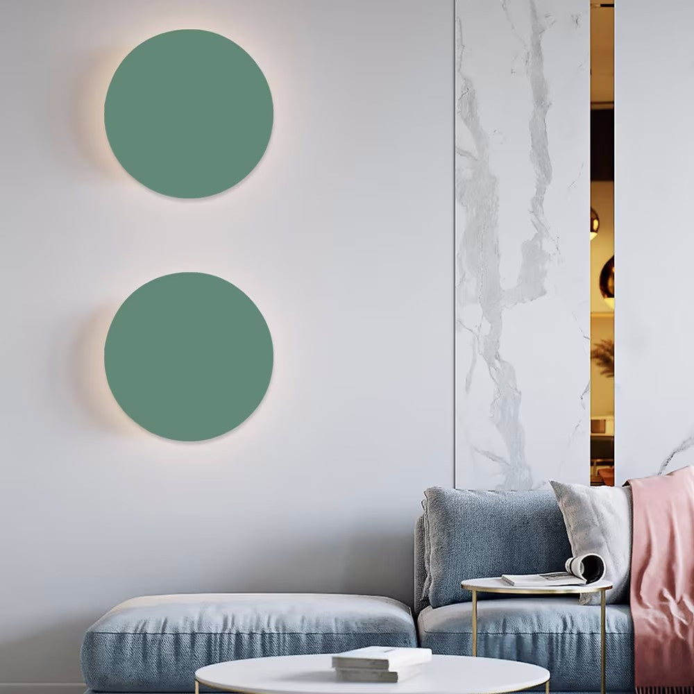 Modern Minimalist Colorful Round Iron LED Wall Sconce
