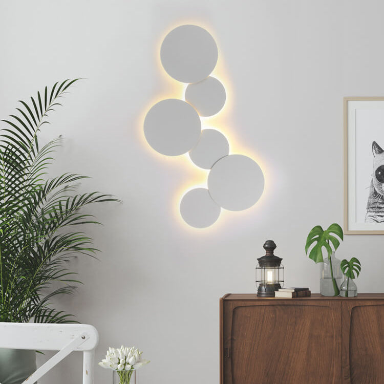 Modern Minimalist Round Eclipse Iron LED Wall Sconce
