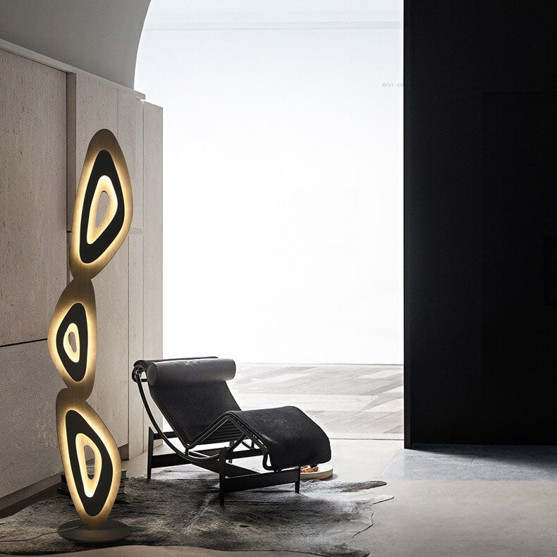 Modern Minimalist Black 3-Light Floor Lamp