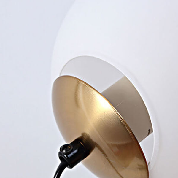 Modern Minimalist Spiral Circle Base Iron Glass Table Lamp