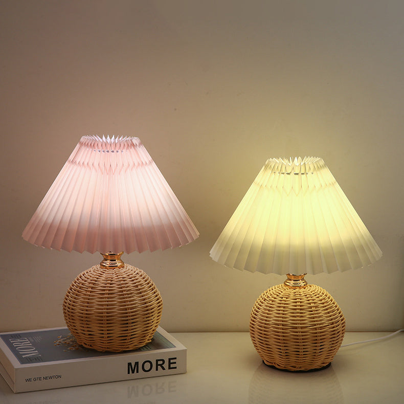 Nordic Contemporary LED Table Lamp with Pleated Table Lamp