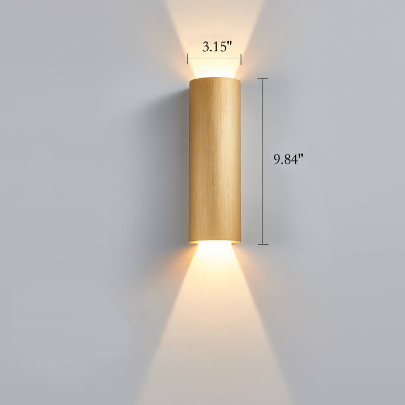 Modern Minimalist Aluminum Cylindrical LED Wall Sconce