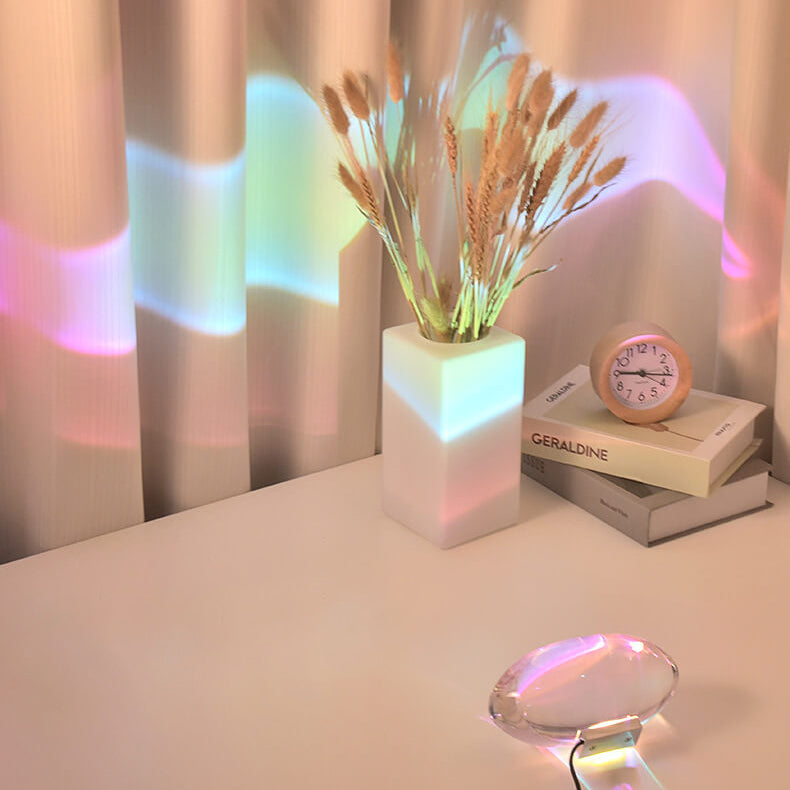 Crystal Projection Angel Eye LED Table Lamp