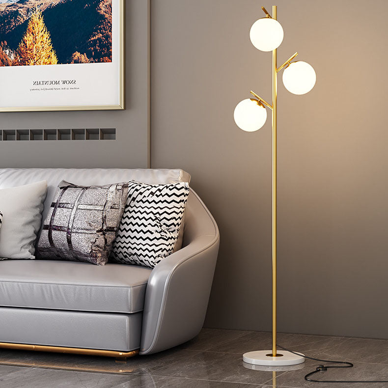 Scandinavian Gold 3-Light Floor Lamp