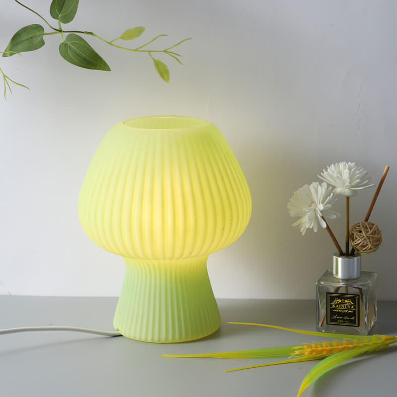 Modern Minimalist Mushroom 1-Light Glass Table Lamp