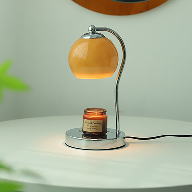 Modern Minimalist Orb Iron Glass 1-Light Melting Table Lamp