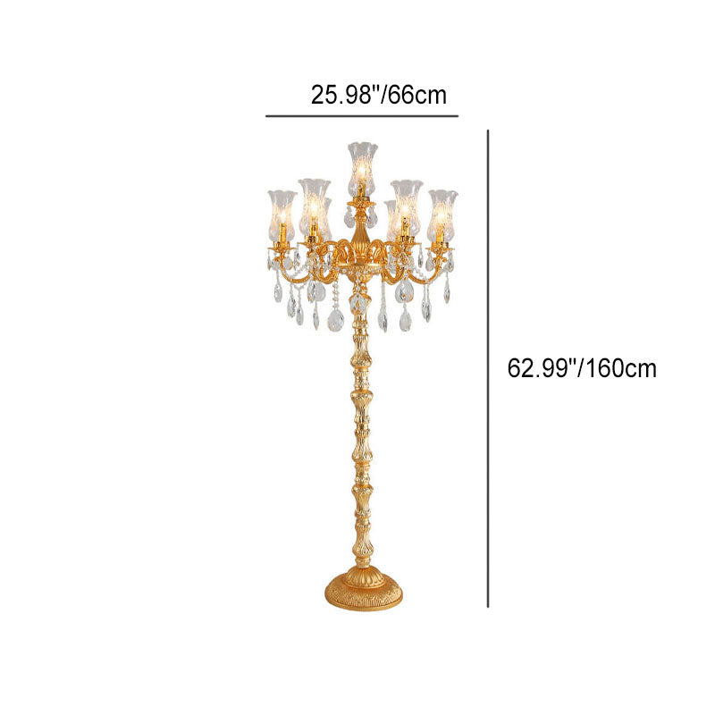 Traditional Gold 7-Light Floor Lamp