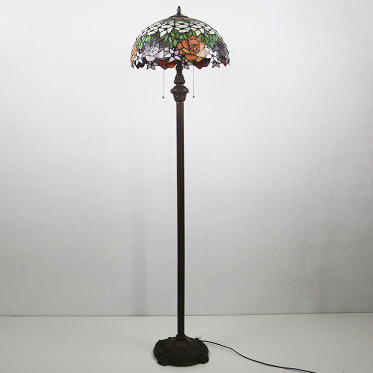 Tiffany Stained Glass 2-Light Floor Lamp