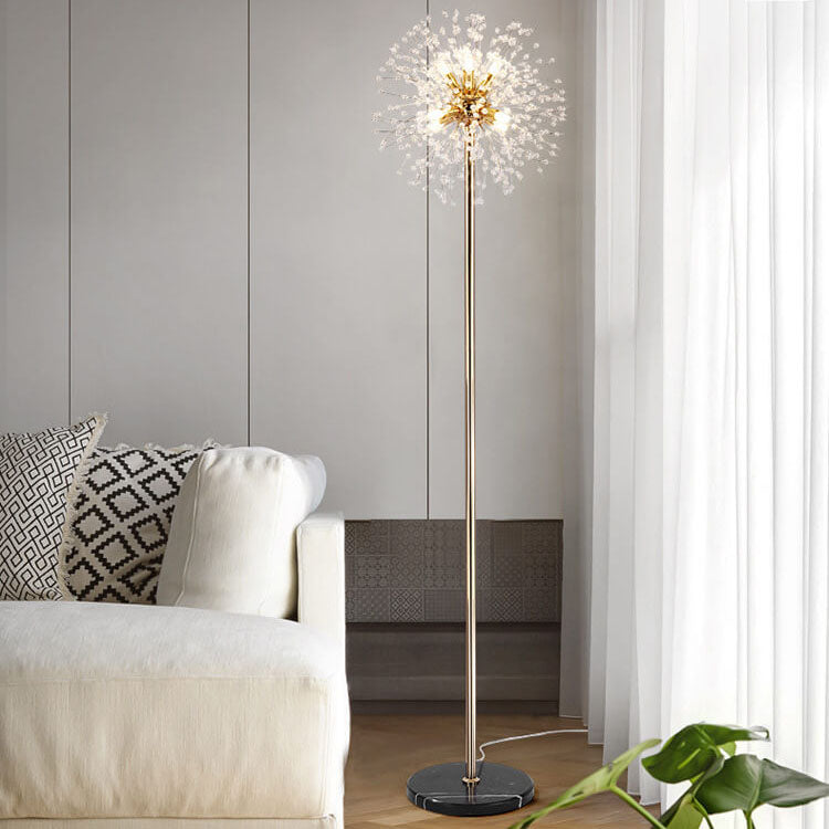 Modern Black 8-Light Floor Lamp