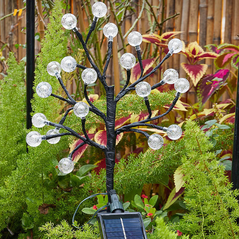 Elegant White 20-Light Outdoor Stake Light