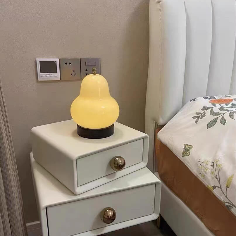 Traditional French Cream Pear Shape LED Table Lamp