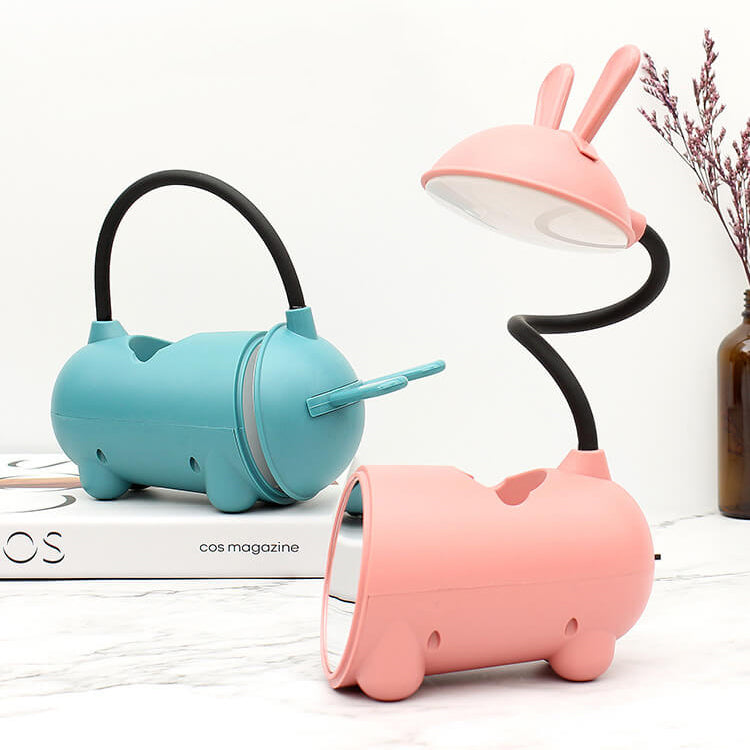 Creative Cartoon Rabbit LED Touch Desk Lamp with Desk Lamp