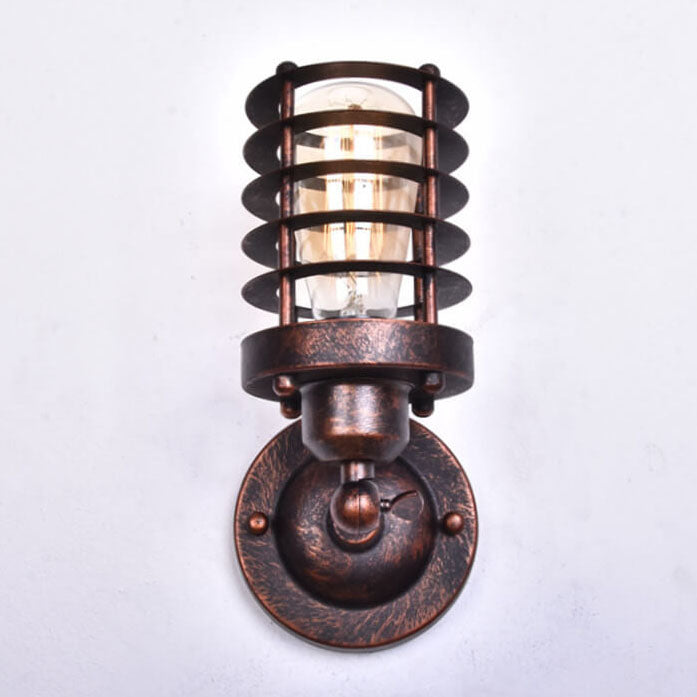 Northern Retro Industrial Wrought Iron 1-Light Wall Sconce