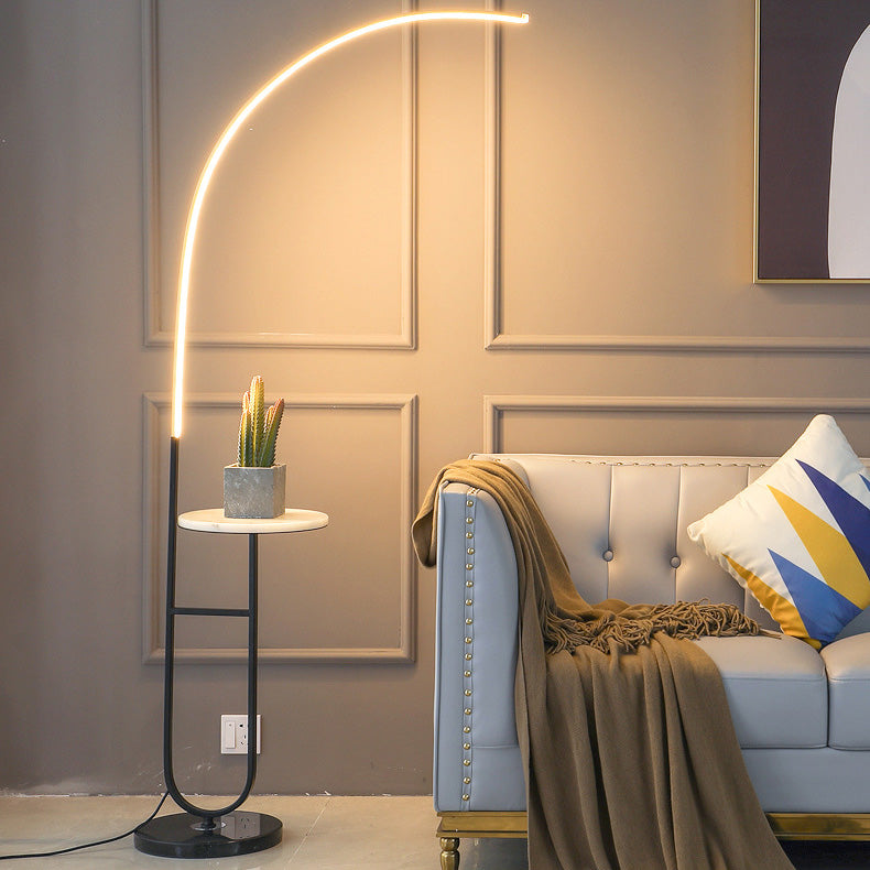 Modern White Arc Floor Lamp