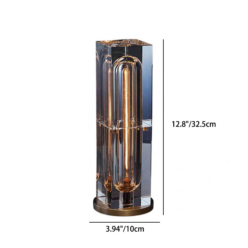 Modern Crystal-Geometric 1-Light Table Lamp