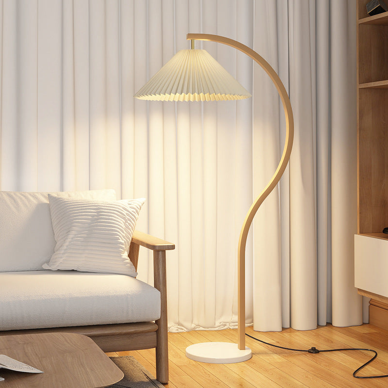 Modern Minimalist Log Wood Floor Lamp
