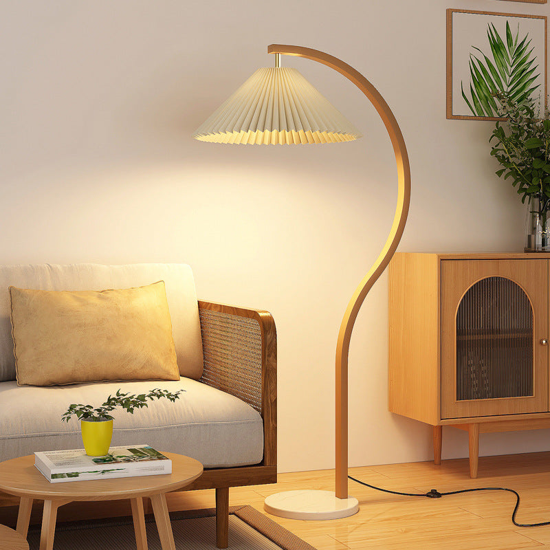 Modern Minimalist Log Wood Floor Lamp