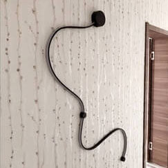 Modern Long Aluminum Snake Shaped Curved Wall Sconce