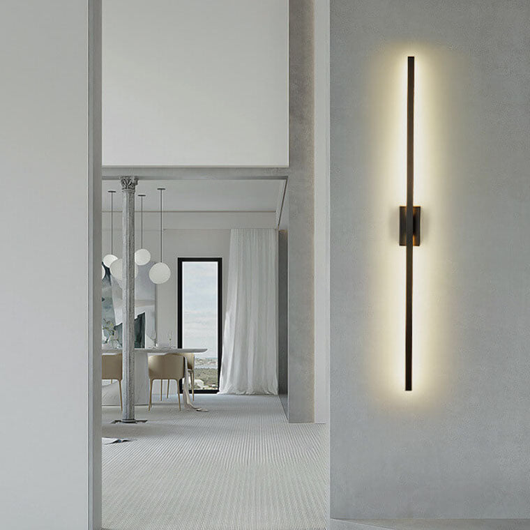Nordic Minimalist Black Linear LED Vanity Wall Light Sconce