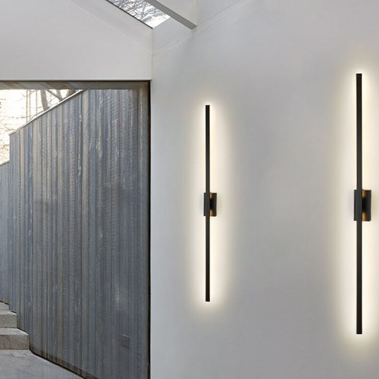 Nordic Minimalist Black Linear LED Vanity Wall Light Sconce