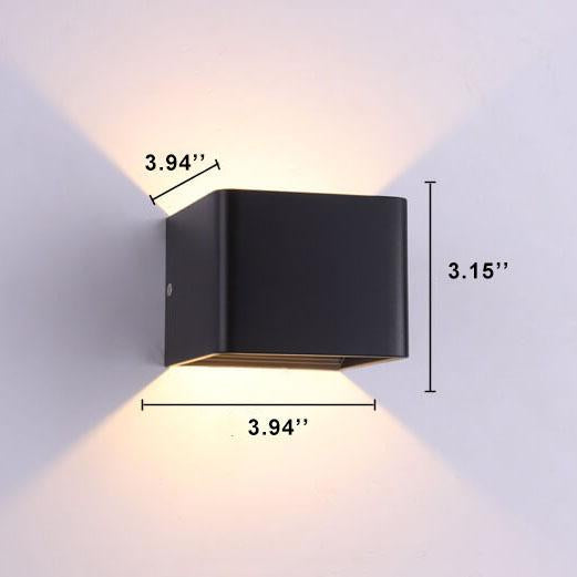 Modern Multicolor Aluminum Square LED Mini Wall Sconce