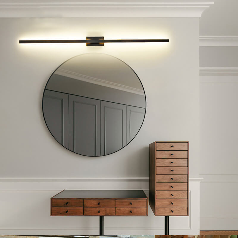 Nordic Minimalist Black Linear LED Vanity Wall Light Sconce
