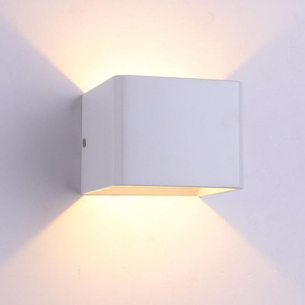 Modern Multicolor Aluminum Square LED Mini Wall Sconce