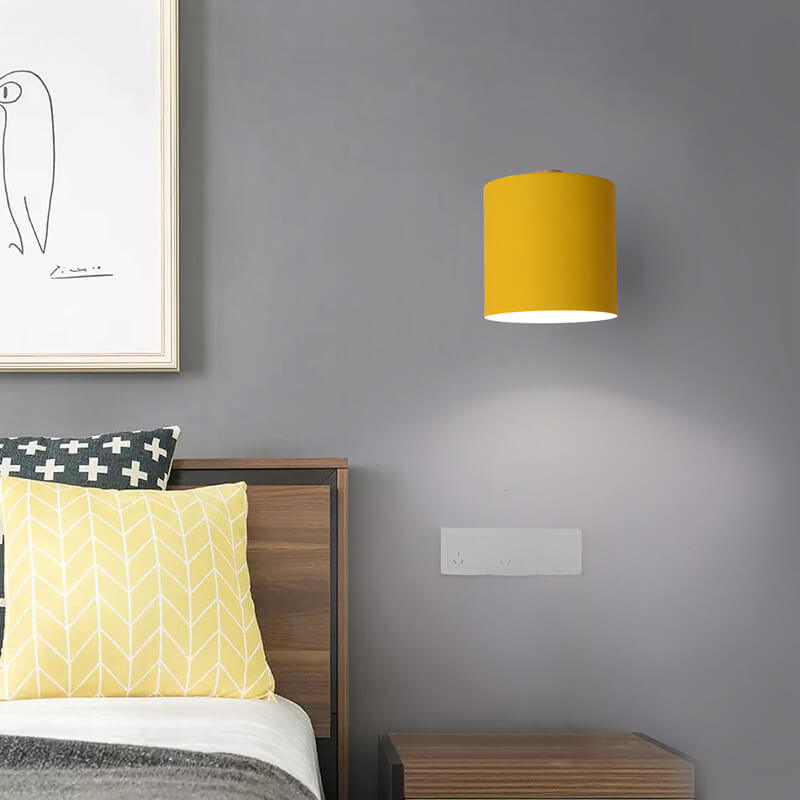 Nordic Macaron Cylinder Rotatable 1-Light Wall Sconce