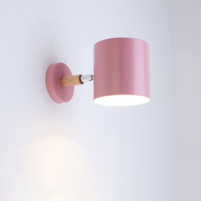 Nordic Macaron Cylinder Rotatable 1-Light Wall Sconce