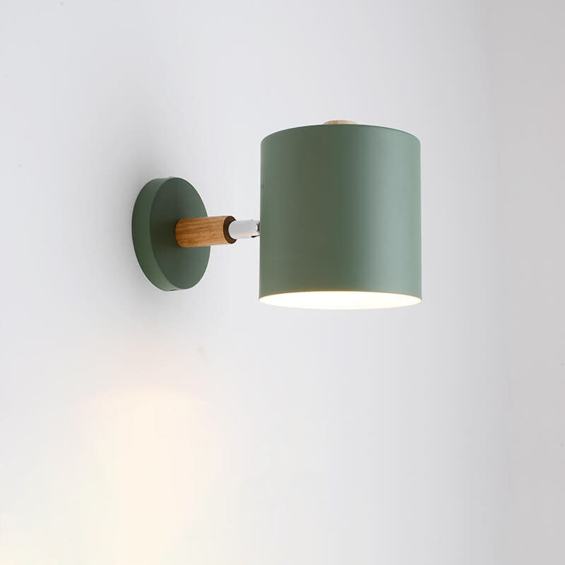 Nordic Macaron Cylinder Rotatable 1-Light Wall Sconce