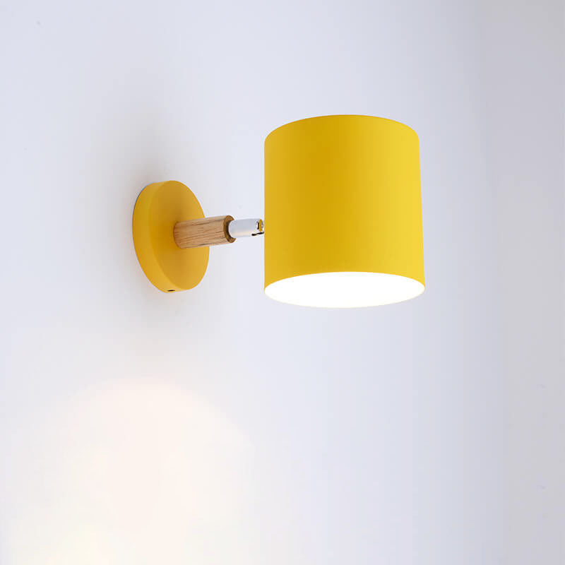 Nordic Macaron Cylinder Rotatable 1-Light Wall Sconce